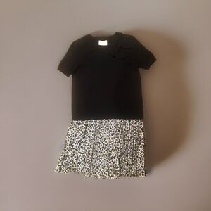 Kate Spade Hollyhock Sweater Bow Pleated Floral Skirt Dress Size S